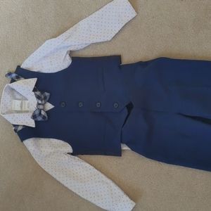 Boys 3 piece suit with plaid bow tie 4t